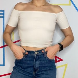 Wilfred Free Off the Shoulder White Tee